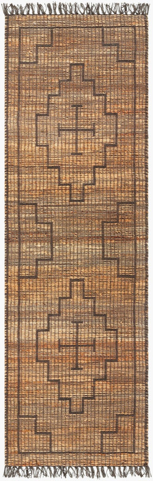 Livabliss Alex Handwoven Jute Runner Rug Artisan Fringe Natural Fiber Entryway Hallway Accent Burnt Sienna, C 2'6" x 8' ALX2309-268