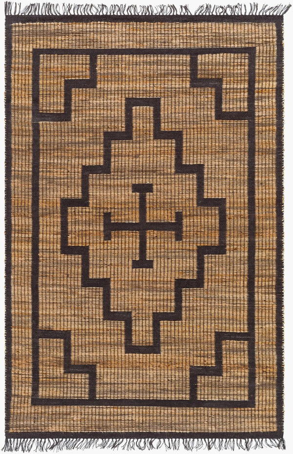 Livabliss Alex Handwoven Jute Runner Rug Artisan Fringe Natural Fiber Entryway Hallway Accent Burnt Sienna, C 5' x 7'6" ALX2309-576