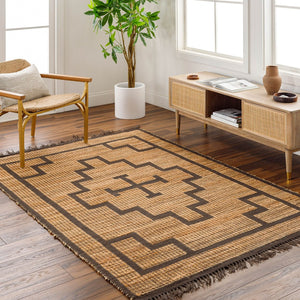 Livabliss Alex Handwoven Jute Runner Rug Artisan Fringe Natural Fiber Entryway Hallway Accent Burnt Sienna, C 5' x 7'6" ALX2309-576