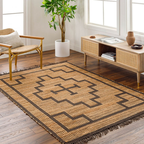 Livabliss Alex Handwoven Jute Runner Rug Artisan Fringe Natural Fiber Entryway Hallway Accent Burnt Sienna, C 5' x 7'6" ALX2309-576