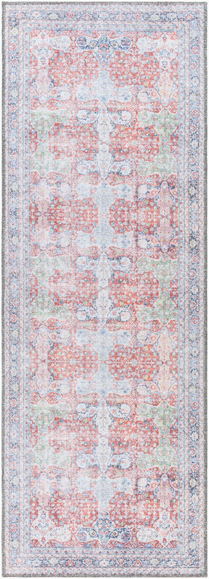 Livabliss Alanya Flatweave Runner Rug Turkish Chenille Blend Soft Low Profile Hallway Accent Rust, Blush 2'7" x 7'3" ALY2301-2773