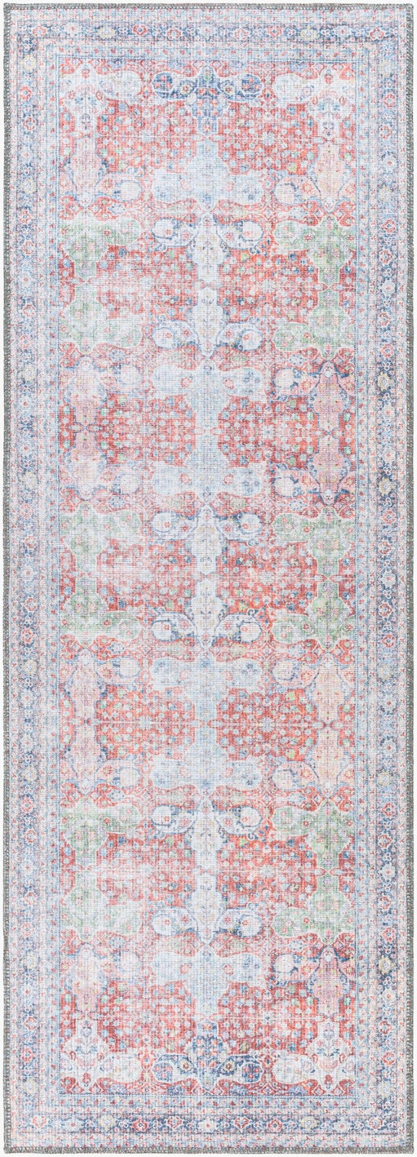 Livabliss Alanya Flatweave Runner Rug Turkish Chenille Blend Soft Low Profile Hallway Accent Rust, Blush 2'7" x 7'3" ALY2301-2773
