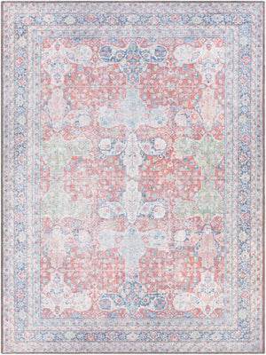 Livabliss Alanya Flatweave Runner Rug Turkish Chenille Blend Soft Low Profile Hallway Accent Rust, Blush 5'3" x 7' ALY2301-537
