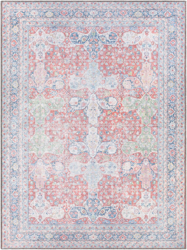 Livabliss Alanya Flatweave Runner Rug Turkish Chenille Blend Soft Low Profile Hallway Accent Rust, Blush 5'3" x 7' ALY2301-537