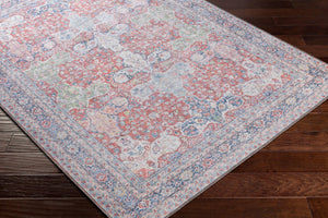 Livabliss Alanya Flatweave Runner Rug Turkish Chenille Blend Soft Low Profile Hallway Accent Rust, Blush 5'3" x 7' ALY2301-537