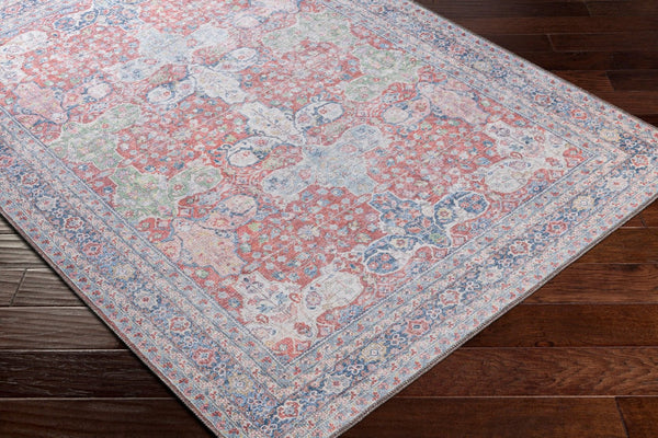 Livabliss Alanya Flatweave Runner Rug Turkish Chenille Blend Soft Low Profile Hallway Accent Rust, Blush 5'3" x 7' ALY2301-537