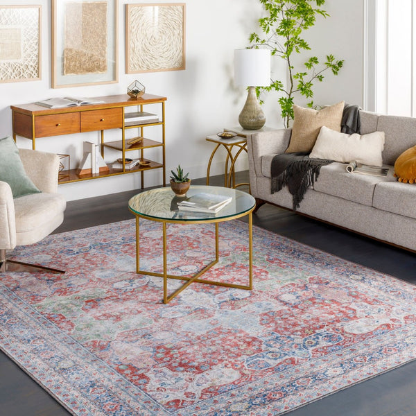 Livabliss Alanya Flatweave Runner Rug Turkish Chenille Blend Soft Low Profile Hallway Accent Rust, Blush 5'3" x 7' ALY2301-537