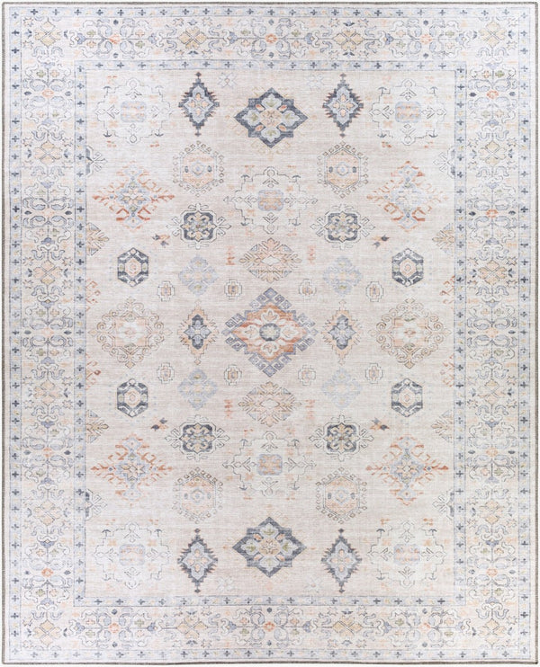 Livabliss Alanya Flatweave Turkish Area Rug Machine Woven Chenille Blend for High Traffic Rooms Rust, Dark Blue 7'7" x 9'6" ALY2302-7696