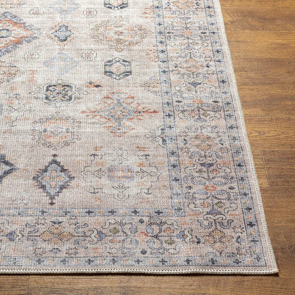 Livabliss Alanya Flatweave Turkish Area Rug Machine Woven Chenille Blend for High Traffic Rooms Rust, Dark Blue 7'7" x 9'6" ALY2302-7696