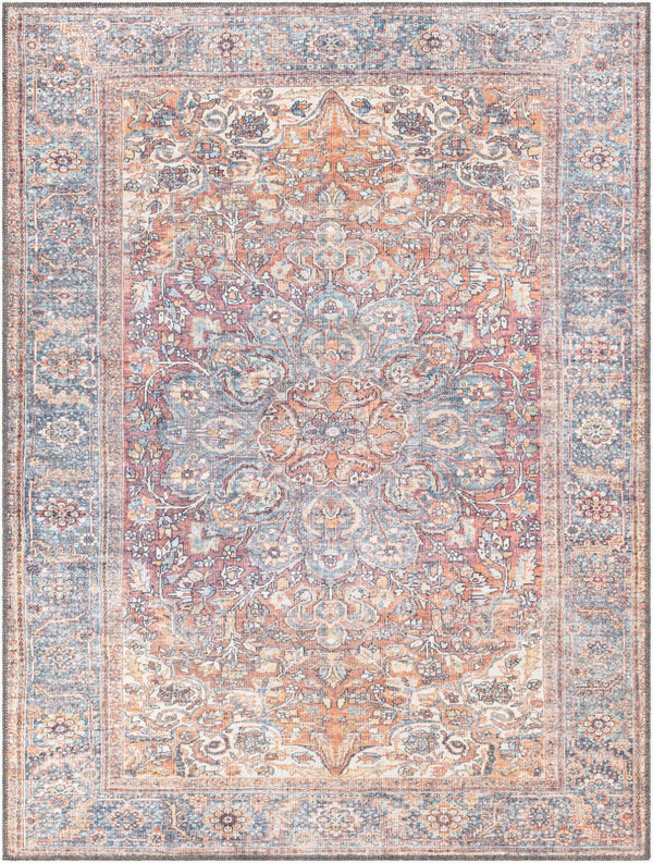Livabliss Alanya Chenille Polyester Area Rug Traditional Pattern for Living Rooms and Hallways Rust, Red 8'10" x 12' ALY2304-81012