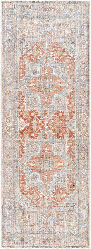 Livabliss Alanya Traditional Runner Rug Soft Chenille Polyester Blend for Hallways and Entryways Brown, Rust 2'7" x 7'3" ALY2305-2773