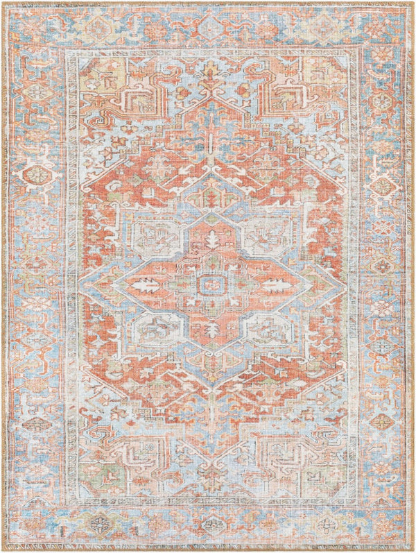 Livabliss Alanya Traditional Runner Rug Soft Chenille Polyester Blend for Hallways and Entryways Brown, Rust 6'7" x 9' ALY2305-679