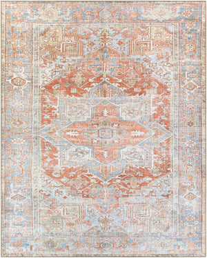 Livabliss Alanya Traditional Runner Rug Soft Chenille Polyester Blend for Hallways and Entryways Brown, Rust 7'7" x 9'6" ALY2305-7696