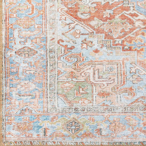 Livabliss Alanya Traditional Runner Rug Soft Chenille Polyester Blend for Hallways and Entryways Brown, Rust 7'7" x 9'6" ALY2305-7696