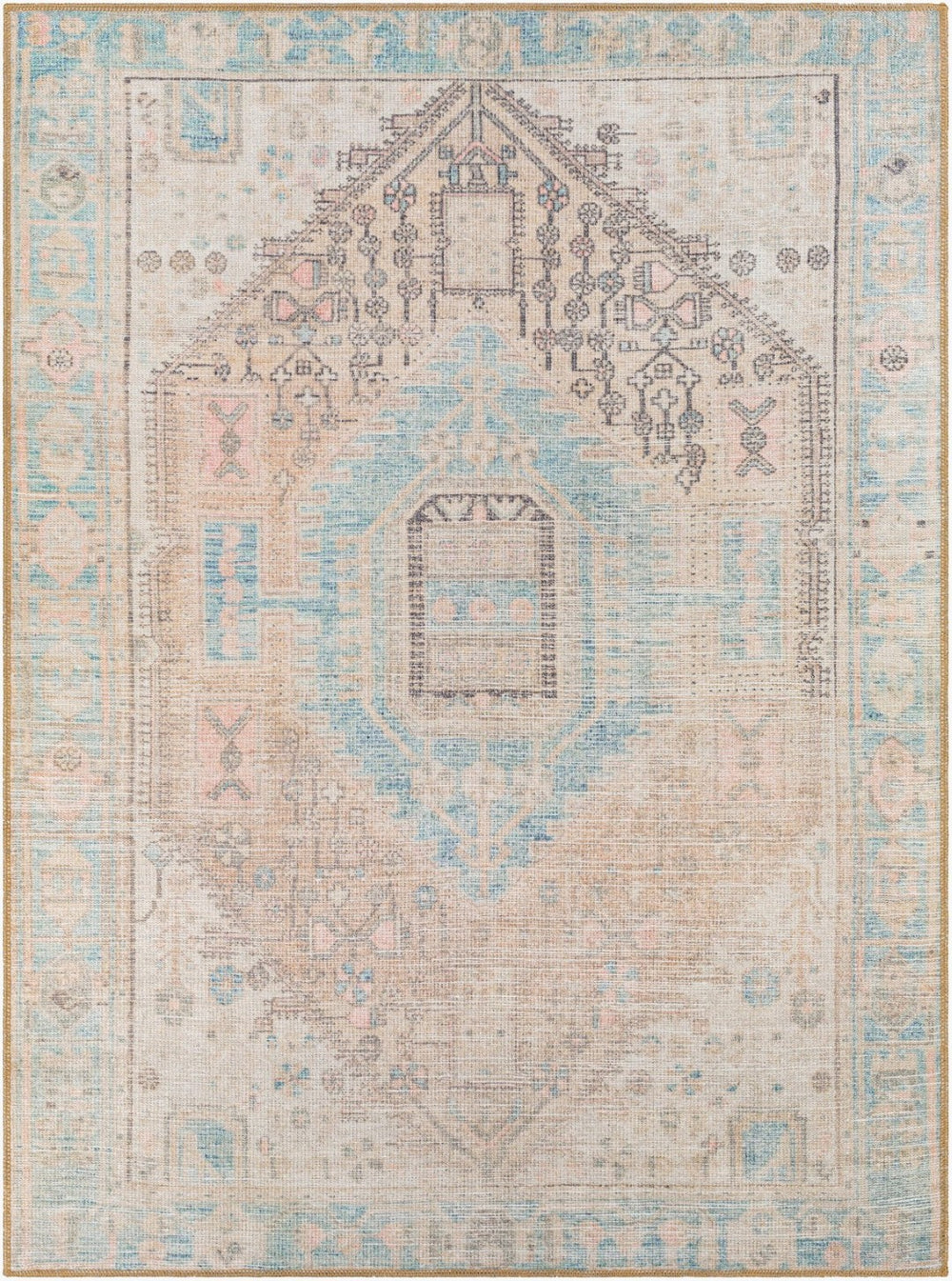 Livabliss Alanya Flatweave Runner Soft Chenille Polyester Blend for Hallways and Entryways Denim, Coral 8'10" x 12' ALY2306-81012