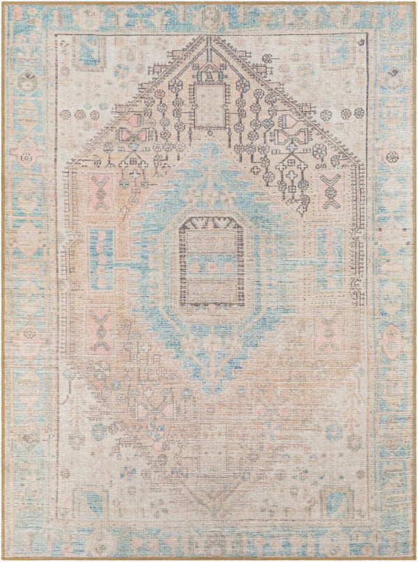 Livabliss Alanya Flatweave Runner Soft Chenille Polyester Blend for Hallways and Entryways Denim, Coral 8'10" x 12' ALY2306-81012