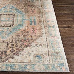 Livabliss Alanya Flatweave Runner Soft Chenille Polyester Blend for Hallways and Entryways Denim, Coral 2'7" x 7'3" ALY2306-2773