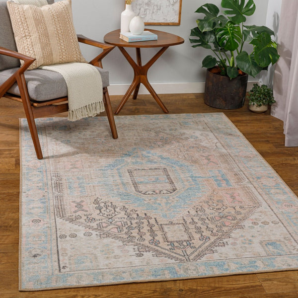 Livabliss Alanya Flatweave Runner Soft Chenille Polyester Blend for Hallways and Entryways Denim, Coral 8'10" x 12' ALY2306-81012