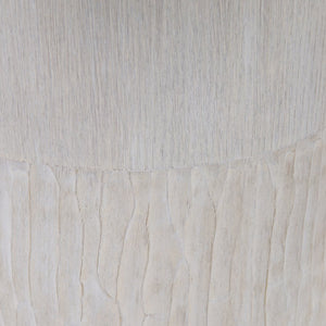 Bernhardt Bernhardt Solaria Wood Top Accent Table With Chiseled Resin Base, Weathered Bone Finish, 21" Height 310123