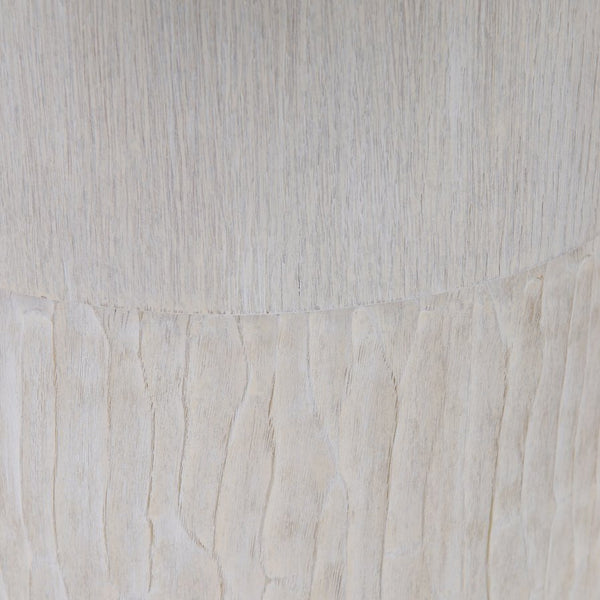 Bernhardt Bernhardt Solaria Wood Top Accent Table With Chiseled Resin Base, Weathered Bone Finish, 21" Height 310123