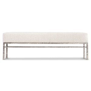 Bernhardt Bernhardt Aventura Bench With Frosted Nickel Cast-Aluminum Frame And Plush Upholstered Seat, 60" 318508