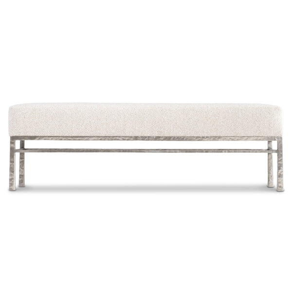 Bernhardt Bernhardt Aventura Bench With Frosted Nickel Cast-Aluminum Frame And Plush Upholstered Seat, 60" 318508