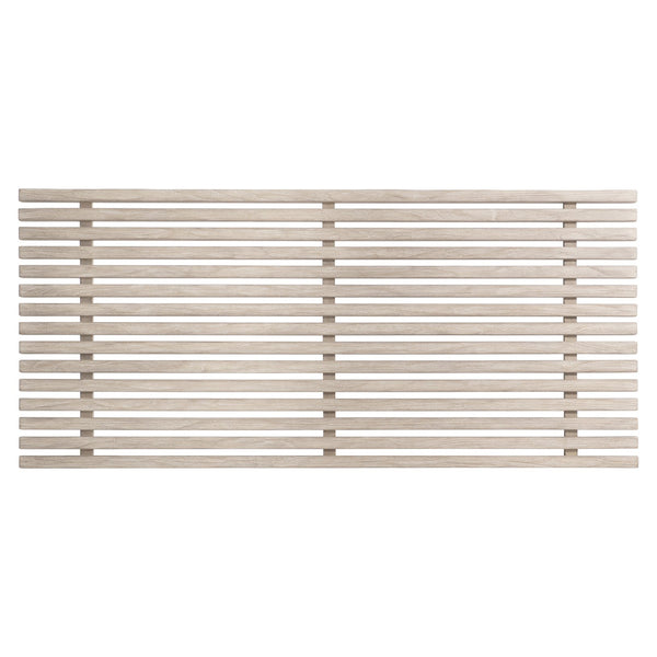 Bernhardt Bernhardt Kingston Teak Cocktail Table 62" — Sea Oat Slatted Top, Gun Metal Legs, Outdoor Durable Elegance X07021