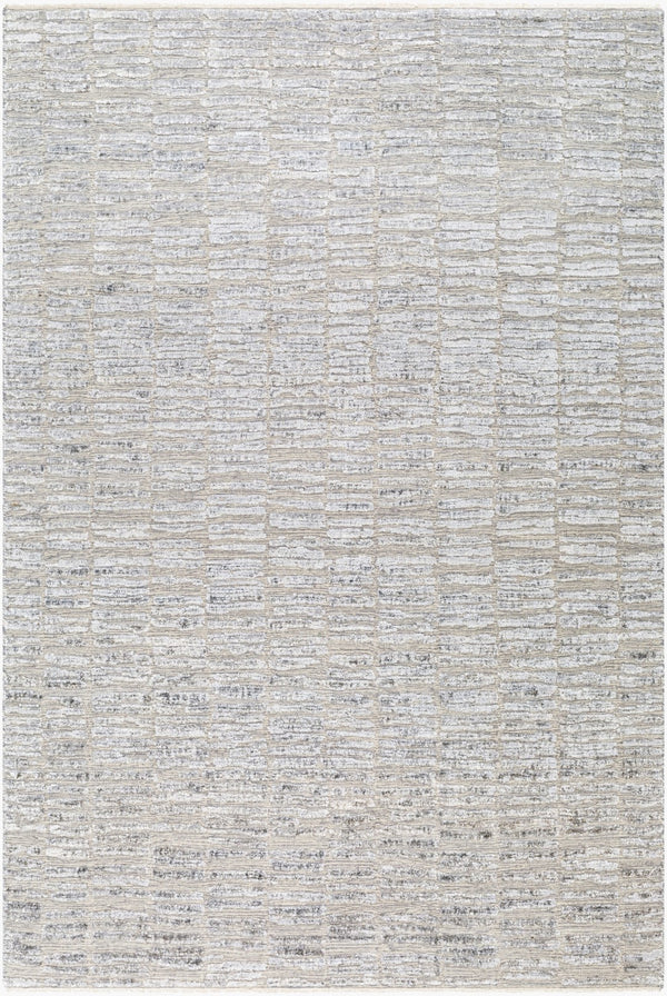 Surya Amina Ama-2300 2' X 3' Handcrafted Wool And Viscose Rug With Elegant Fringe For Stylish Home Décor Light Beige Wool,Viscose Ama2300-23