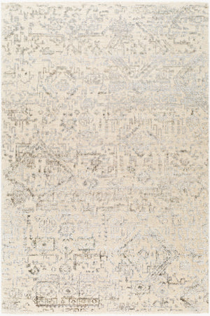 Surya Amina Ama-2300 2' X 3' Handcrafted Wool And Viscose Rug With Elegant Fringe For Stylish Home Décor Beige Wool,Viscose Ama2301-23