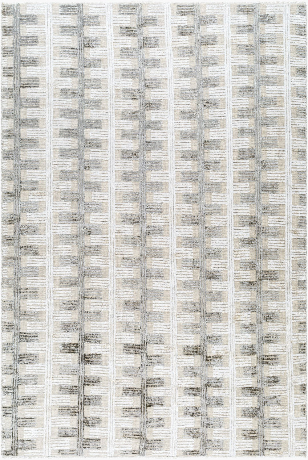 Surya Amina Ama-2300 2' X 3' Handcrafted Wool And Viscose Rug With Elegant Fringe For Stylish Home Décor Light Sage Wool,Viscose Ama2302-23