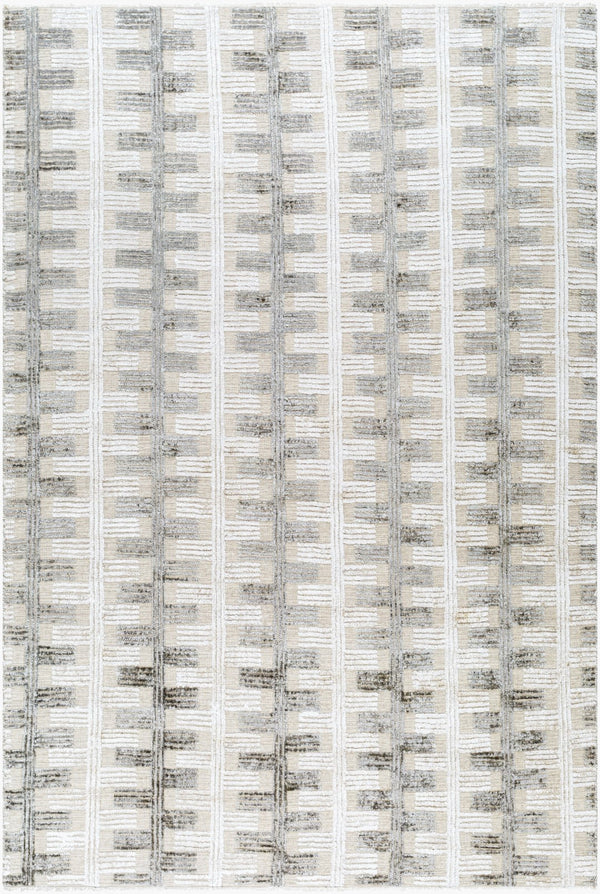 Surya Amina Ama-2300 2' X 3' Handcrafted Wool And Viscose Rug With Elegant Fringe For Stylish Home Décor Light Sage Wool,Viscose Ama2302-23