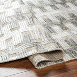 Amina AMA-2302 9' x 12' Handmade Rug AMA2302-912  Light Sage, Light Slate, Taupe, Light Beige Surya