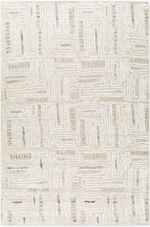 Surya Amina Ama-2300 2' X 3' Handcrafted Wool And Viscose Rug With Elegant Fringe For Stylish Home Décor Beige Wool,Viscose Ama2303-23