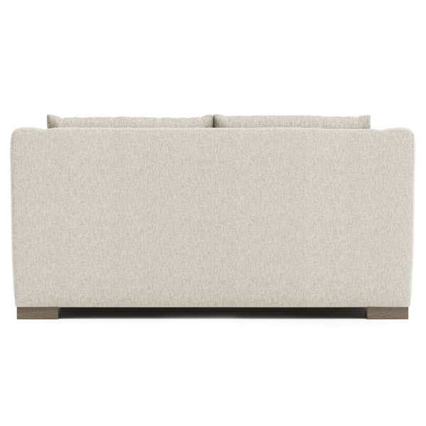 Bernhardt Bernhardt Gabi Loveseat — Made-To-Order Curved Fabric Sofa With Deep Cushions, Knife-Edge Backs, Wood Feet P7085A