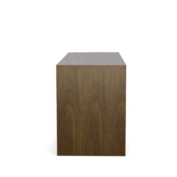 VIG Furniture Amberlie Modern Walnut Dresser With 6 Smooth-Glide Drawers, Integrated Handles, Mid-Century Warmth VGMABR-96-WAL-DRS