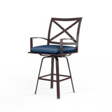 La Jolla Swivel Barstool in Spectrum Indigo w/ Self Welt SW401-7B-48080 Sunset West