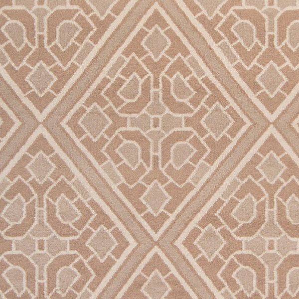 Surya Alameda 2'6" X 8' Handmade Wool Rug - Elegant Global Design, Durable, Spot Clean, One Year Warranty Tan Wool Amd1007-268