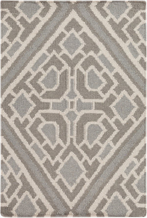 Surya Alameda 2'6" X 8' Handmade Wool Rug - Elegant Global Design, Durable, Spot Clean, One Year Warranty Light Gray Wool Amd1008-23