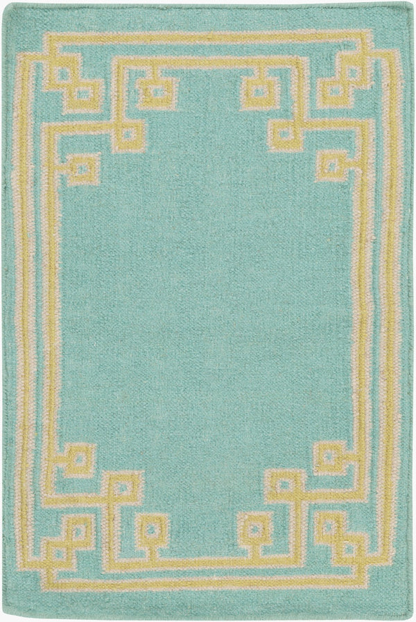 Surya Alameda 2'6" X 8' Handmade Wool Rug - Elegant Global Design, Durable, Spot Clean, One Year Warranty Blue Wool Amd1010-23
