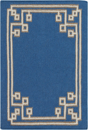 Surya Alameda 2'6" X 8' Handmade Wool Rug - Elegant Global Design, Durable, Spot Clean, One Year Warranty Dark Blue Wool Amd1011-3353