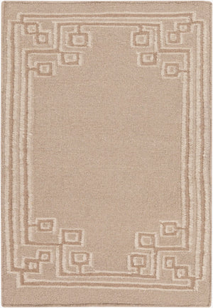 Surya Alameda 2'6" X 8' Handmade Wool Rug - Elegant Global Design, Durable, Spot Clean, One Year Warranty Light Beige Wool Amd1015-23