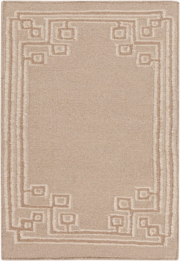 Surya Alameda 2'6" X 8' Handmade Wool Rug - Elegant Global Design, Durable, Spot Clean, One Year Warranty Light Beige Wool Amd1015-23