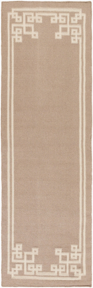 Surya Alameda 2'6" X 8' Handmade Wool Rug - Elegant Global Design, Durable, Spot Clean, One Year Warranty Light Beige Wool Amd1015-268