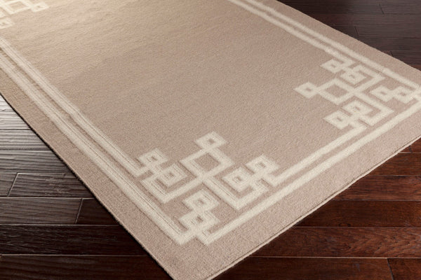 Surya Alameda 2'6" X 8' Handmade Wool Rug - Elegant Global Design, Durable, Spot Clean, One Year Warranty Light Beige Wool Amd1015-811