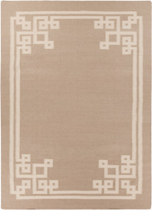 Surya Alameda 2'6" X 8' Handmade Wool Rug - Elegant Global Design, Durable, Spot Clean, One Year Warranty Light Beige Wool Amd1015-811