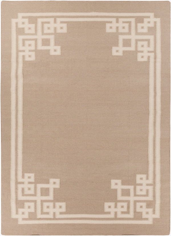 Surya Alameda 2'6" X 8' Handmade Wool Rug - Elegant Global Design, Durable, Spot Clean, One Year Warranty Light Beige Wool Amd1015-811