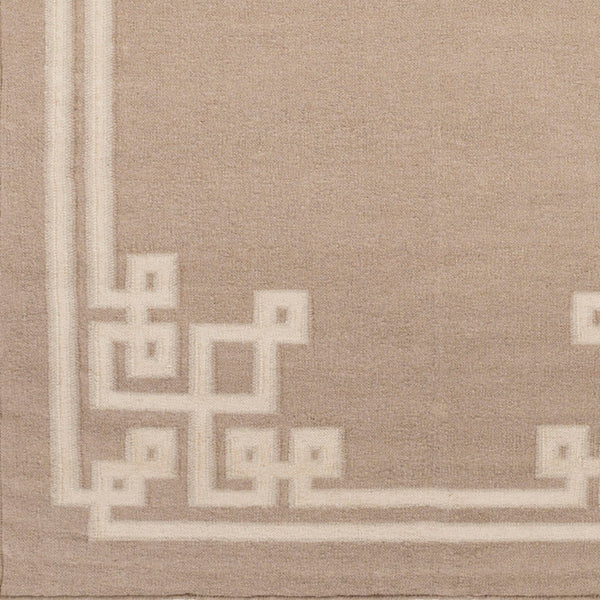 Surya Alameda 2'6" X 8' Handmade Wool Rug - Elegant Global Design, Durable, Spot Clean, One Year Warranty Light Beige Wool Amd1015-811