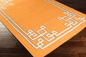Surya Alameda 2'6" X 8' Handmade Wool Rug - Elegant Global Design, Durable, Spot Clean, One Year Warranty Orange Wool Amd1016-23