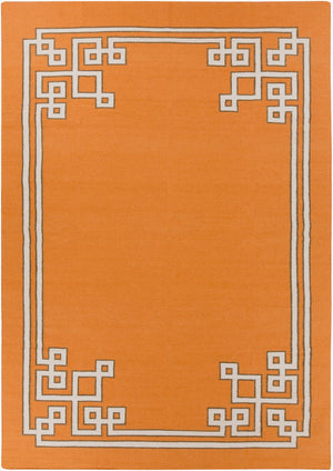 Surya Alameda 2'6" X 8' Handmade Wool Rug - Elegant Global Design, Durable, Spot Clean, One Year Warranty Orange Wool Amd1016-811