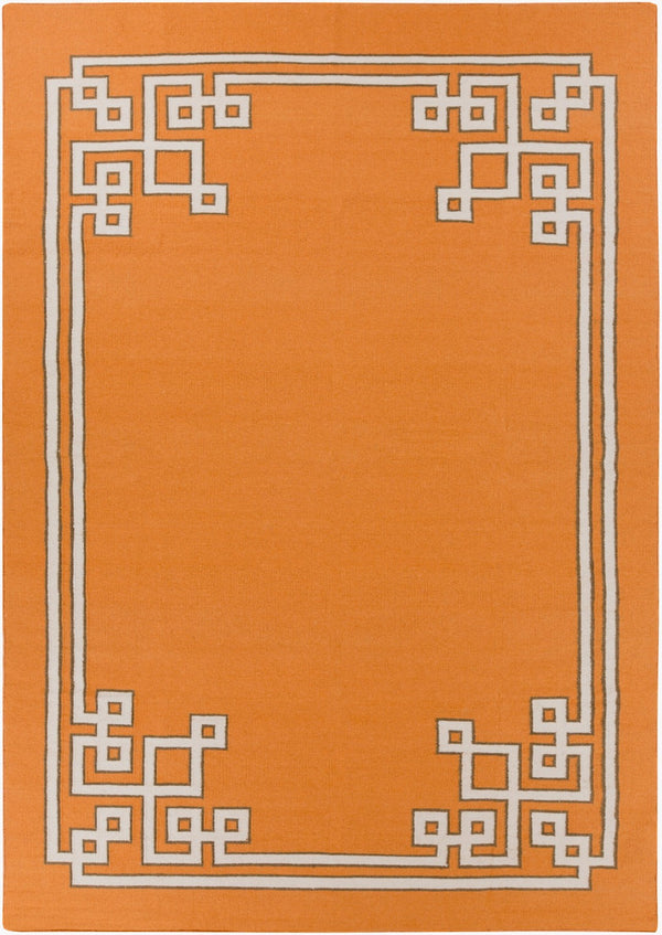 Surya Alameda 2'6" X 8' Handmade Wool Rug - Elegant Global Design, Durable, Spot Clean, One Year Warranty Orange Wool Amd1016-811